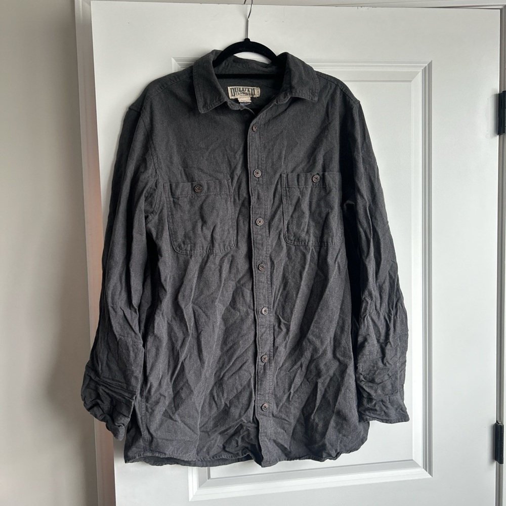 Duluth Trading Co Gray Lightweight Shirt Jacket